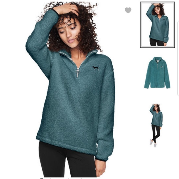 PINK Victoria's Secret Tops - Sherpa Victoria secret (PINK) quarter zip NWOT